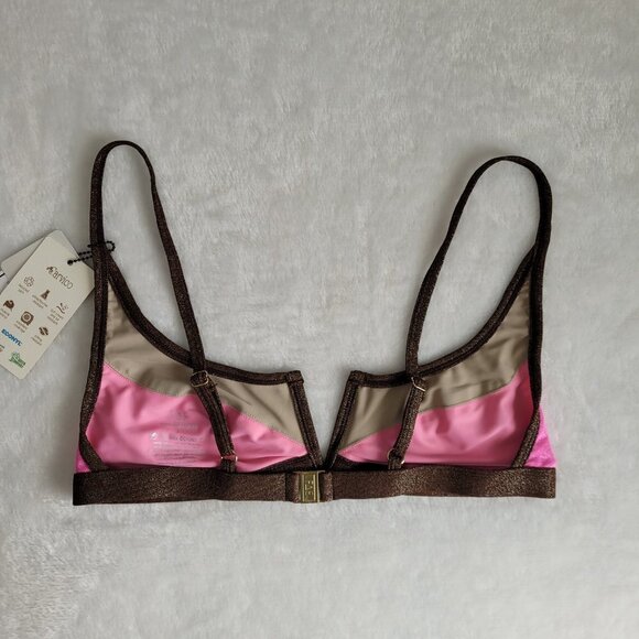FAE | Gypsy Bralette Top & Goi G-String Bottom Sparkle Colorblock Bikini - Picture 5 of 15
